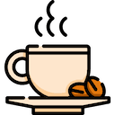 coffee mug, steam, coffee bean